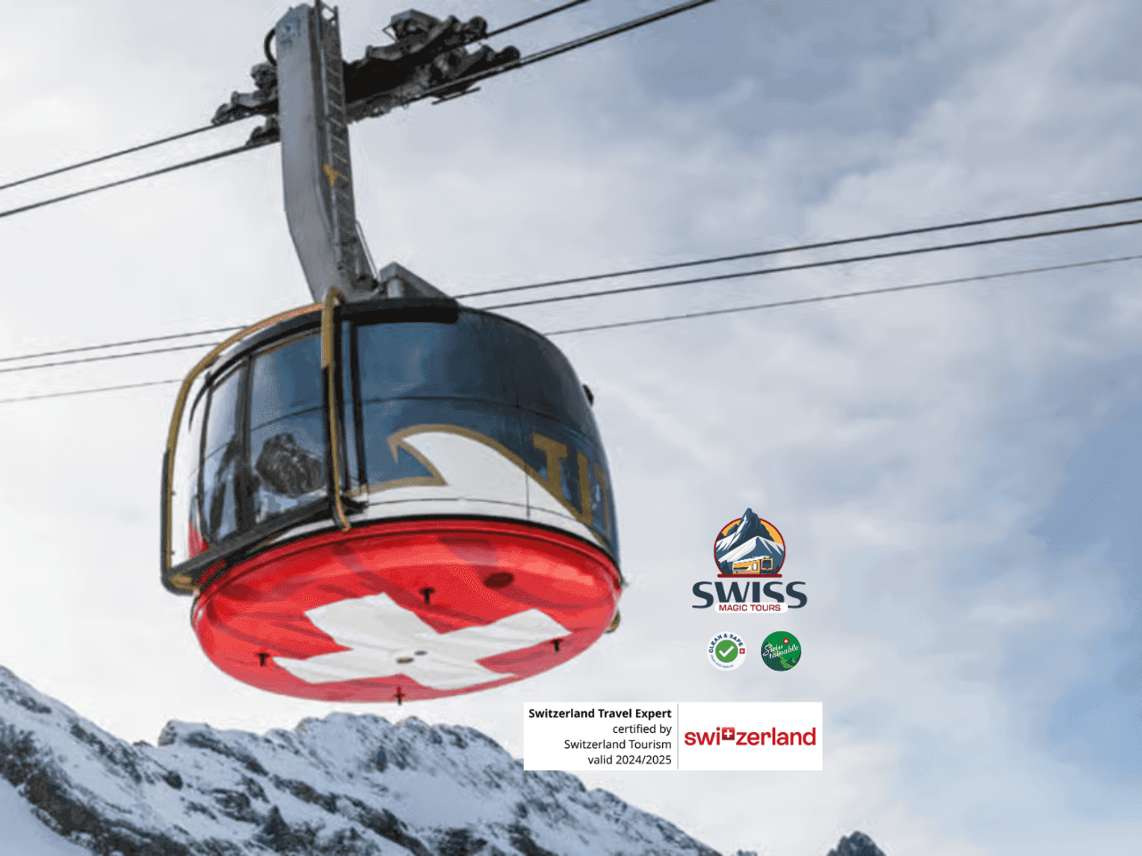 Mount Titlis Glacier Adventure and Lucerne: Glacier cave walkthrough with deep blue ice tunnels
