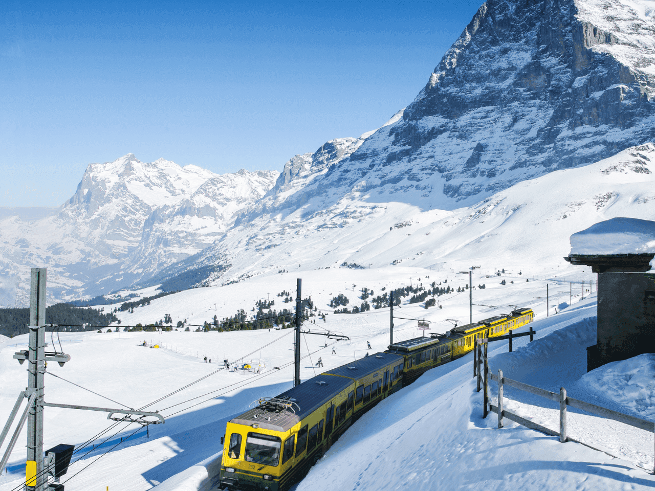 Snow-covered Swiss Alps